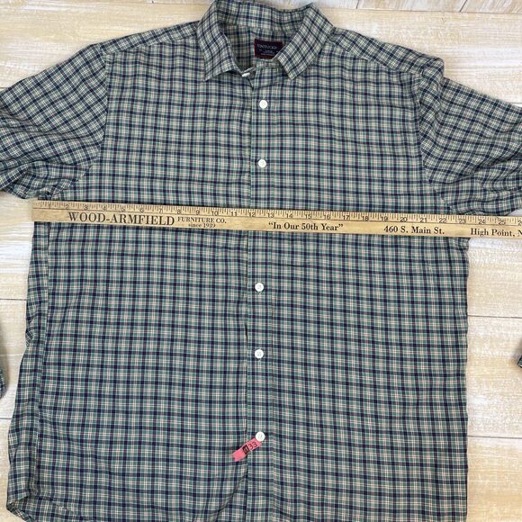 UNTUCKit Mens Large Plaid Green/ Red/Blue Long Sleeve Button Up Shirt - Picture 6 of 9